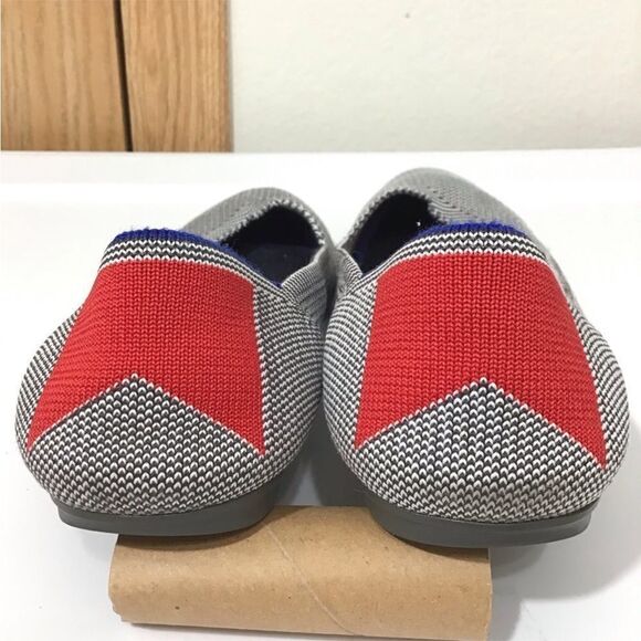 Rothy’s Retired Round Toe Bird-Eye Cherry Ribbon Heel Flats Size 9.5 - Picture 4 of 11